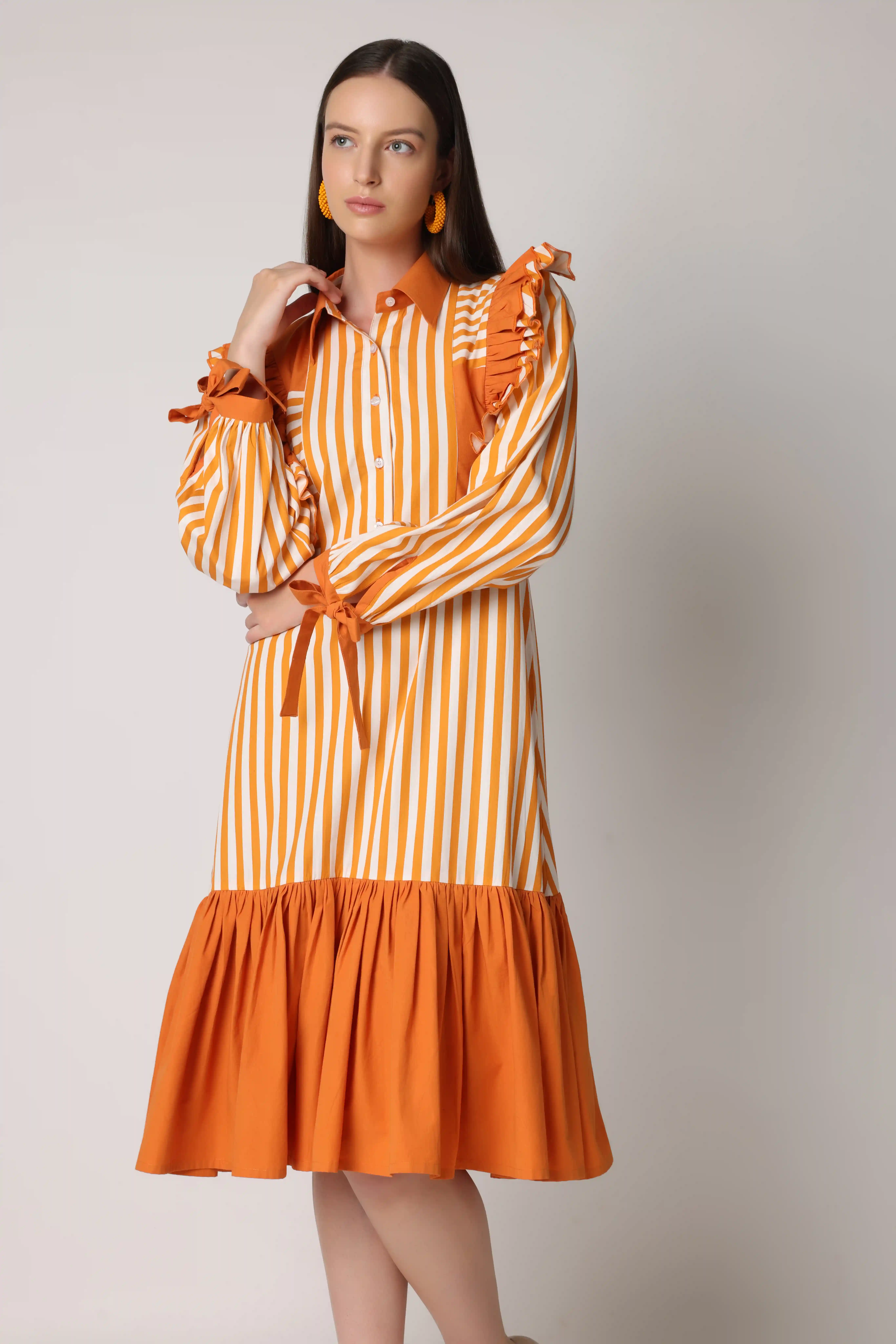 Bold Orange Stripe’s Statement Dress