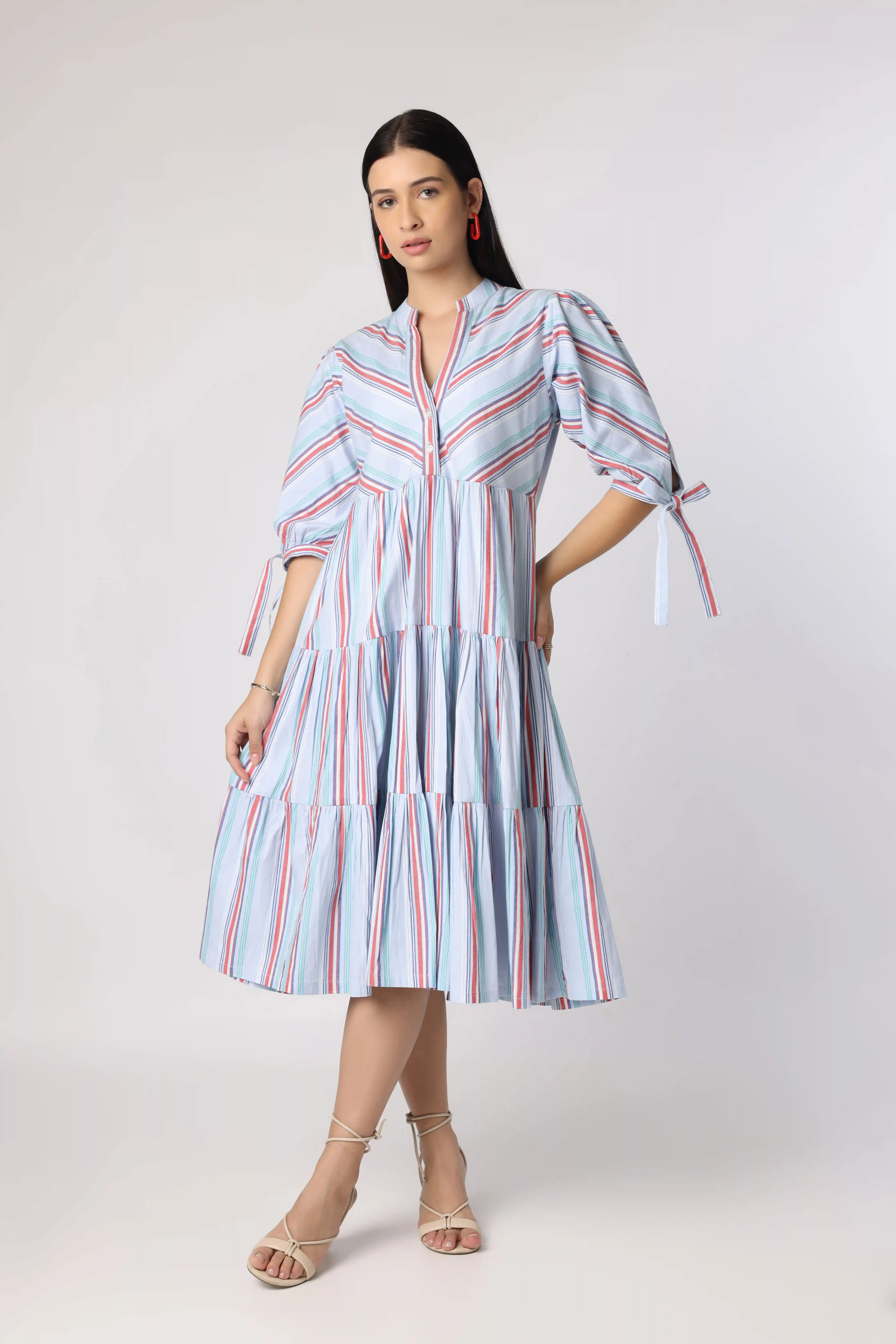 Vibrant Striped Layered Twirl
