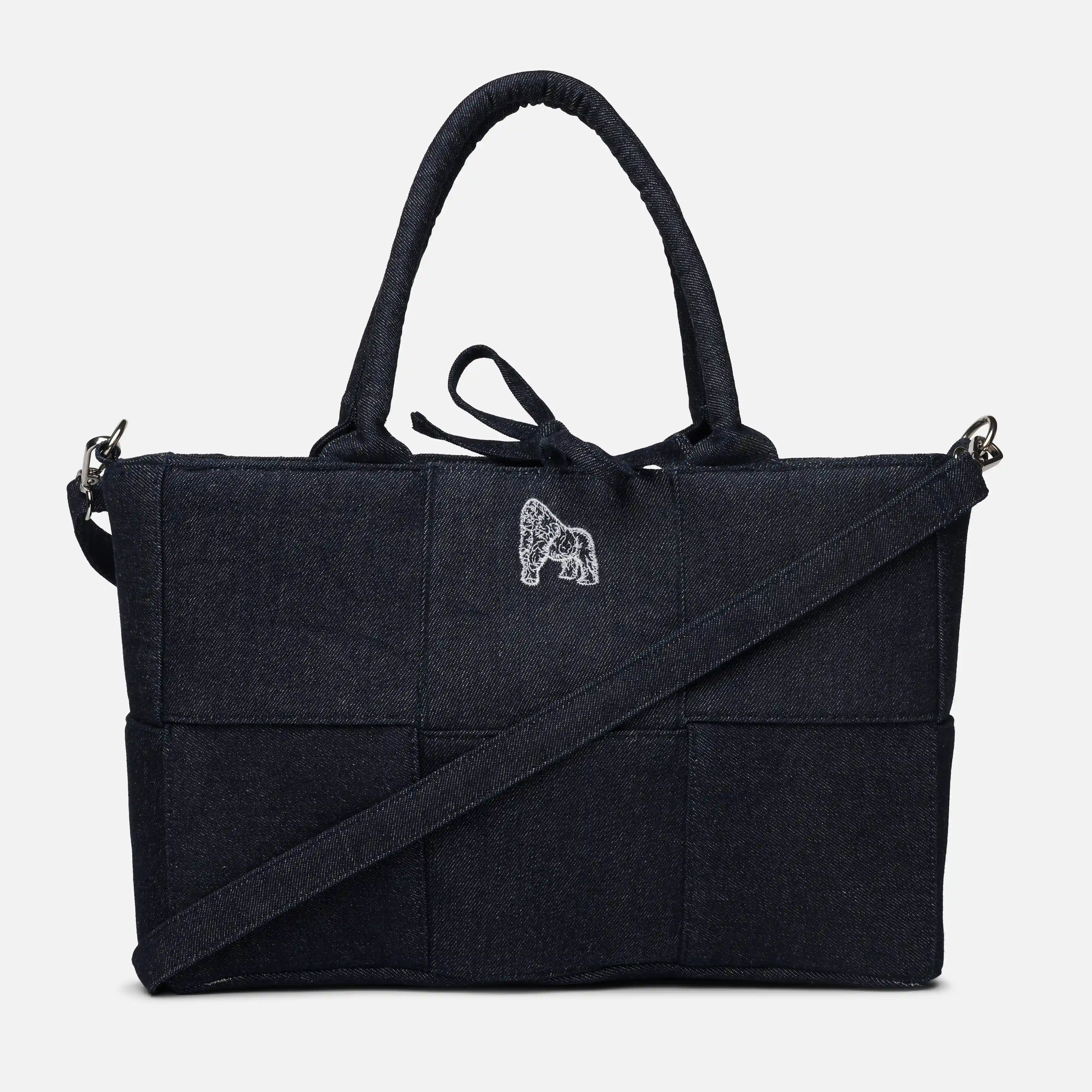 Chic Denim Woven Bag