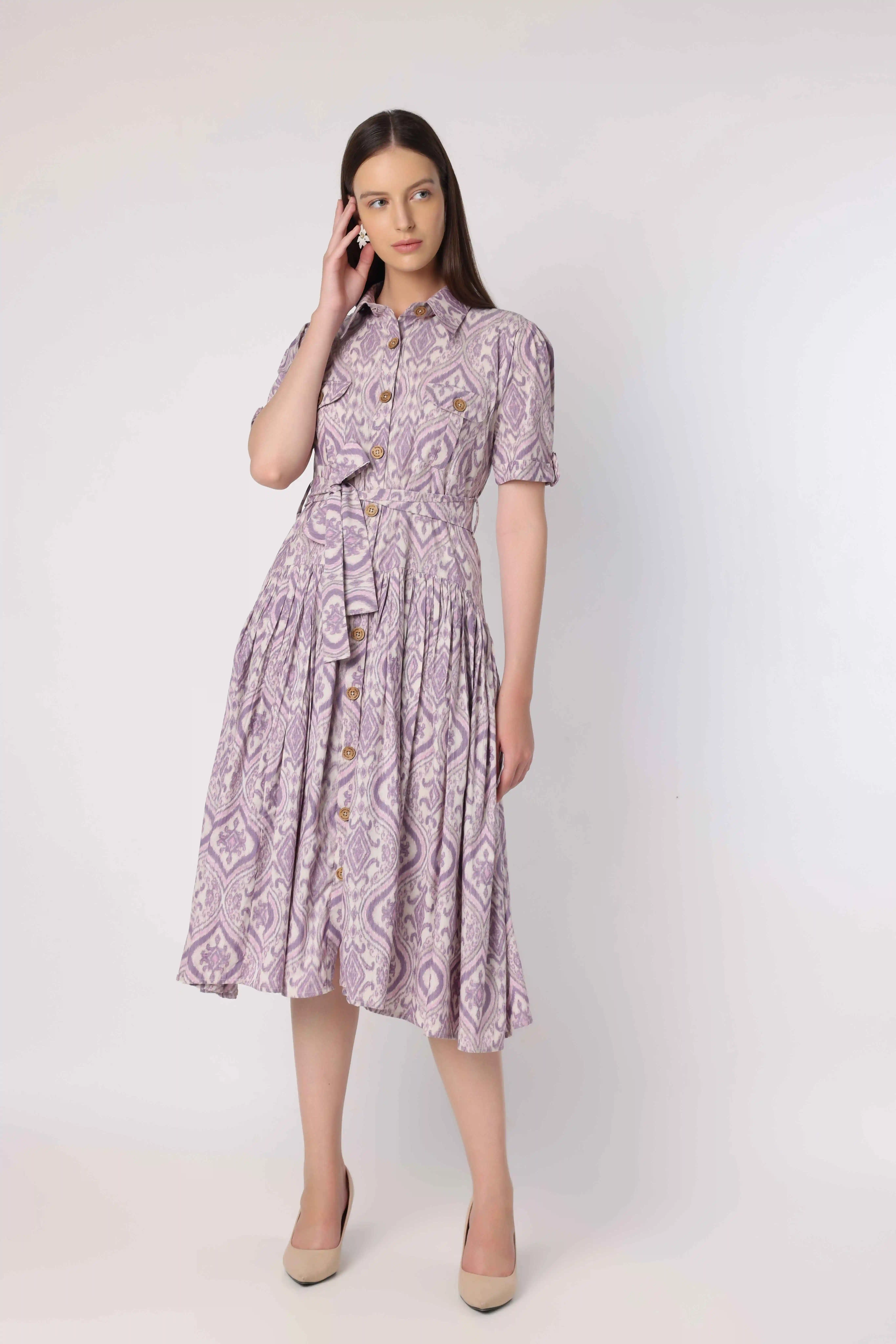 Rajasthani Print Chic Belt Dress